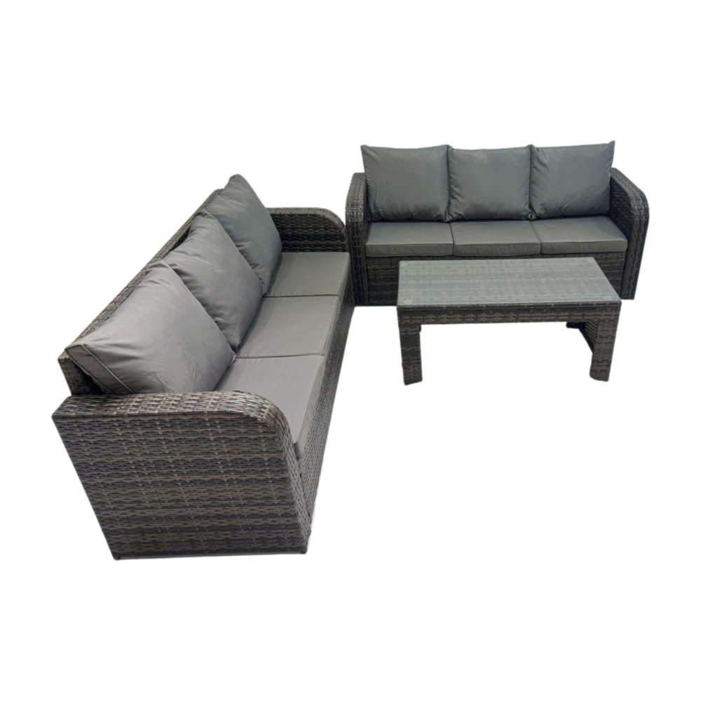 Ensembles de meubles de jardin ensemble de canapés en rotin avec table basse rectangulaire