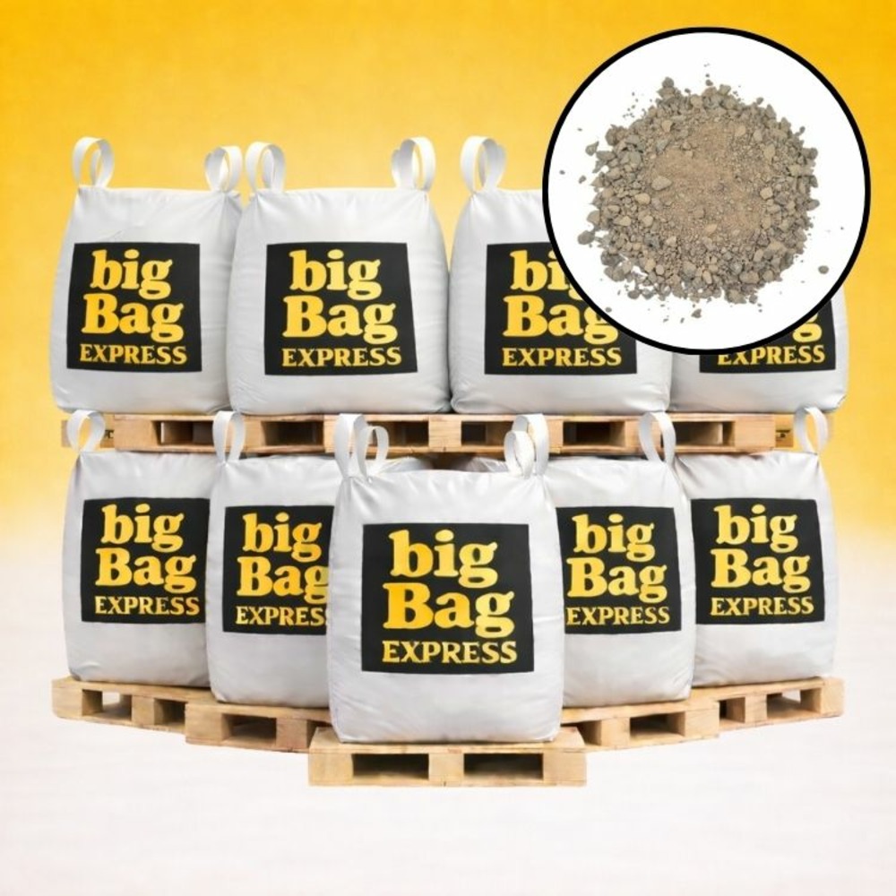 Pack 9 x big bag de +/- 1,5t sable à tranchée gris ø 0/6 mm - livraison premium