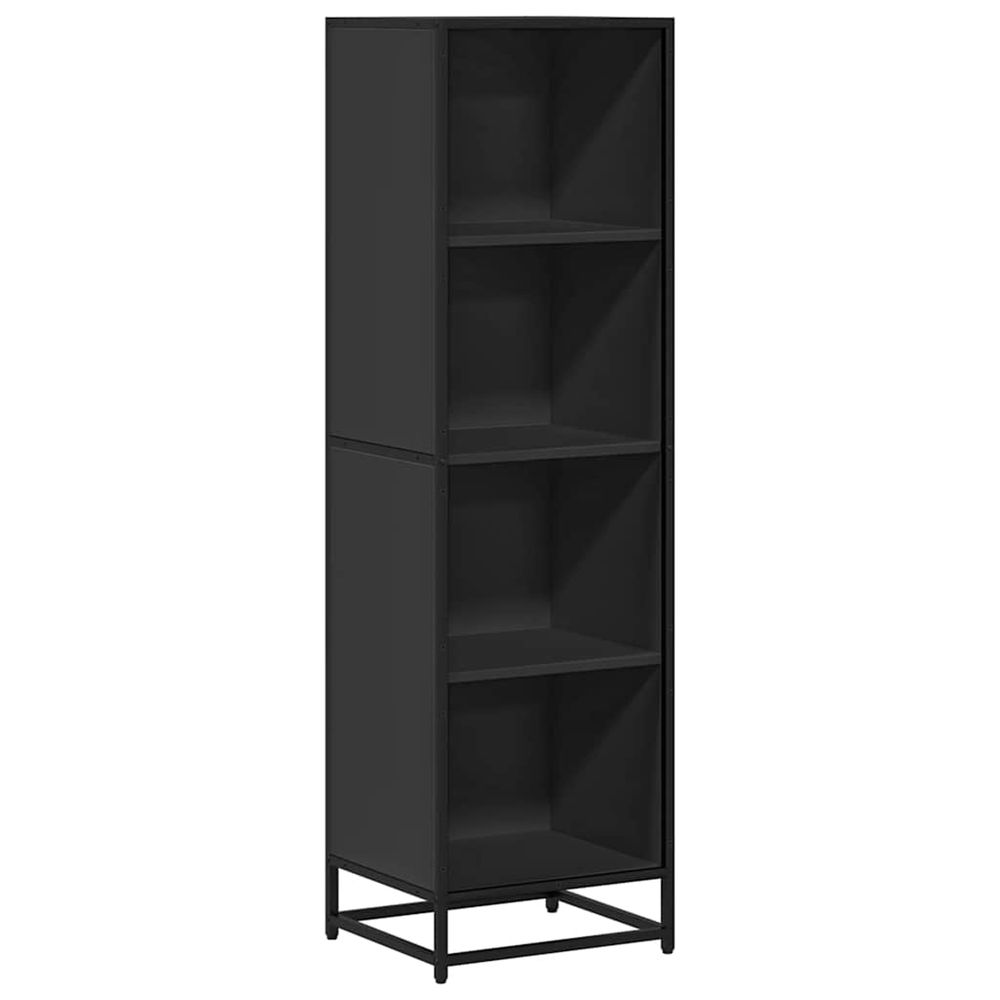 Bibliothèque noir 40x35x139 cm bois d'ingénierie