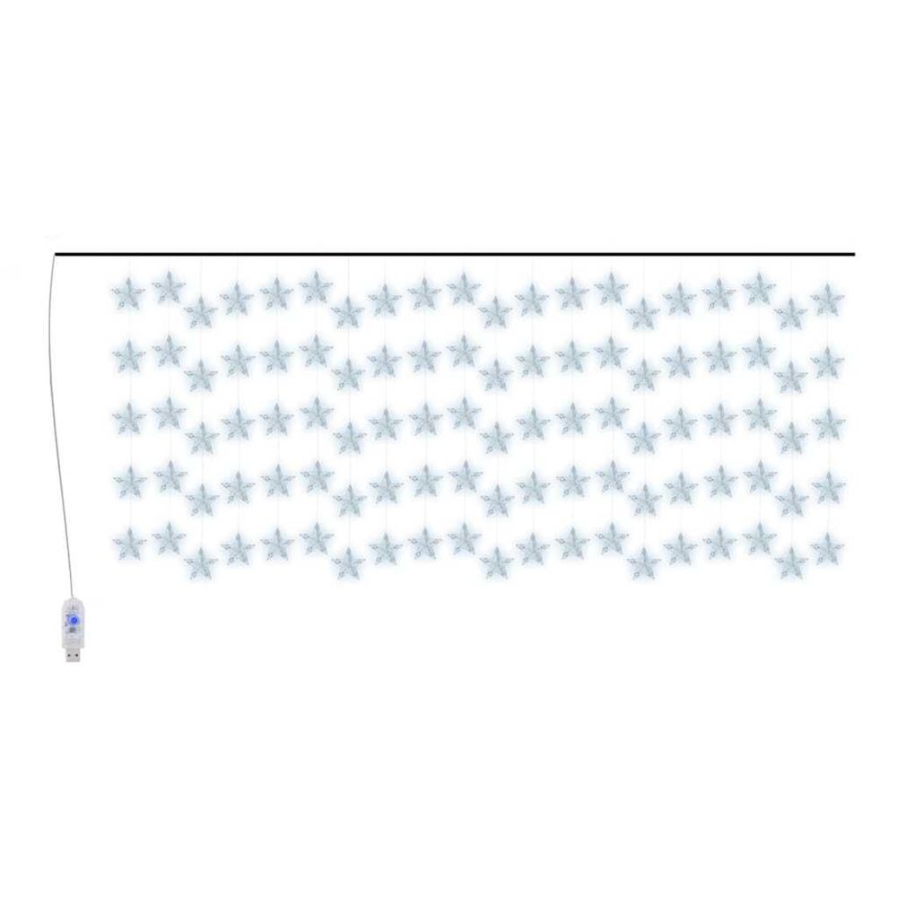 Guirlande lumineuse à étoiles led 500 led blanc 8 fonctions