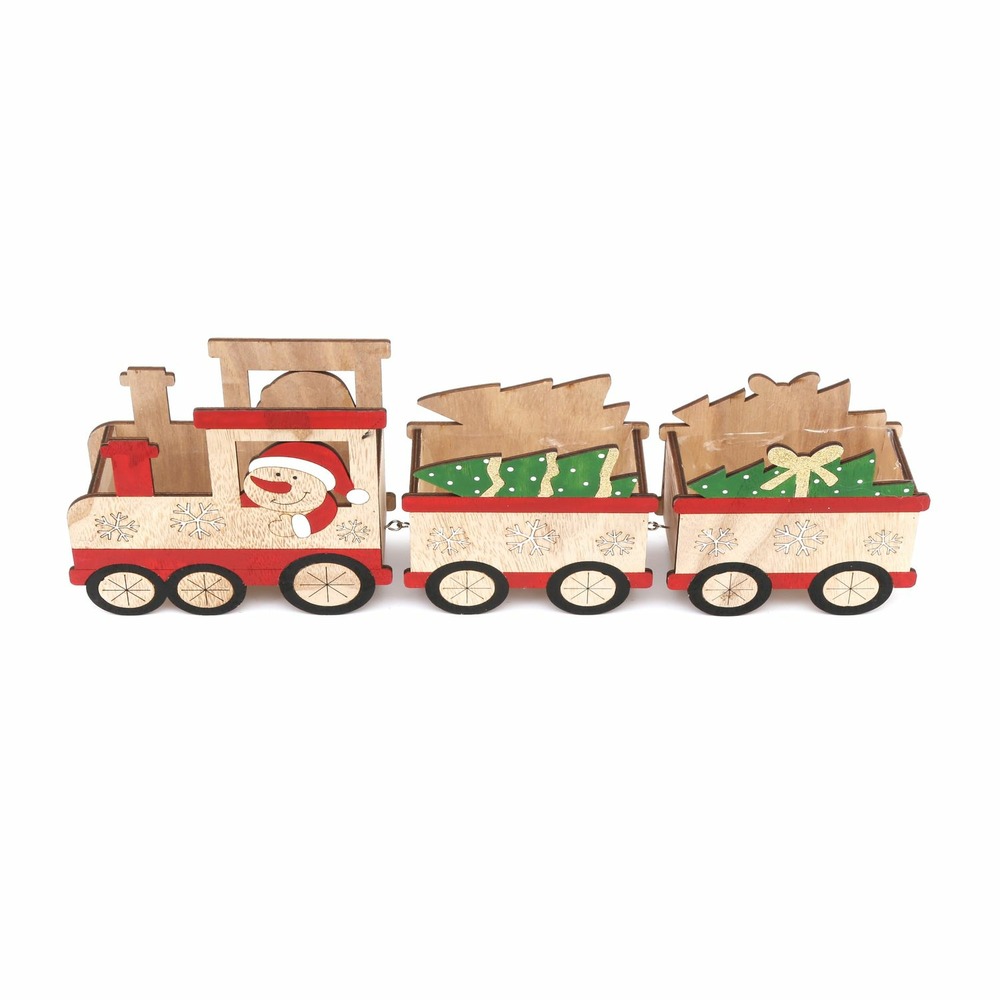 Décoration de noël - petit train - bois