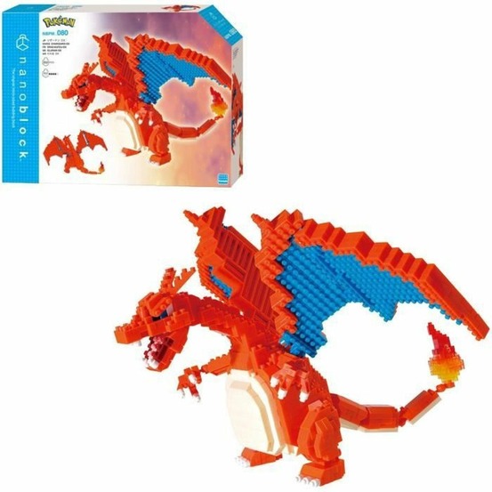 Figurine pokémon dracaufeu (charizard) nanoblock - briques 860 pièces