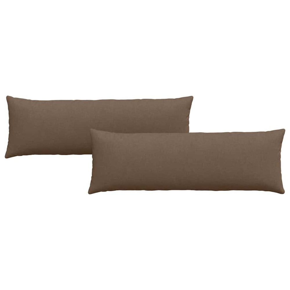 Coussins de canapé 2 pcs marron 120 x 40 cm tissu