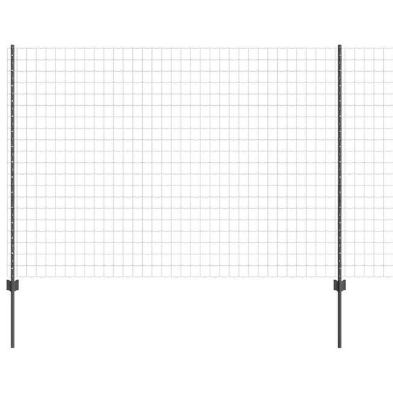 Clôture euro avec poteau 10 x 1,6 m acier recouvert de pvc gris