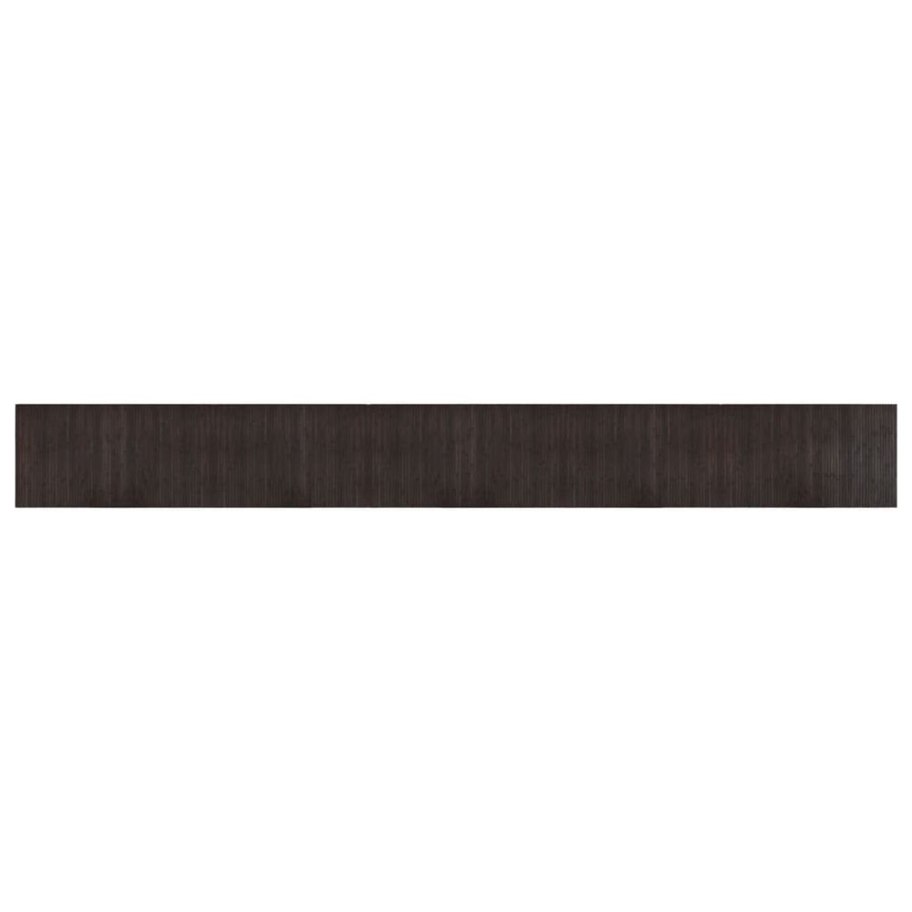 Tapis rectangulaire marron foncé 60x500 cm bambou