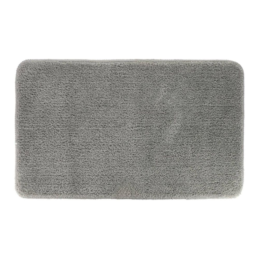 Tapis microfibre doux dessous latex 45x75 cm - gris clair
