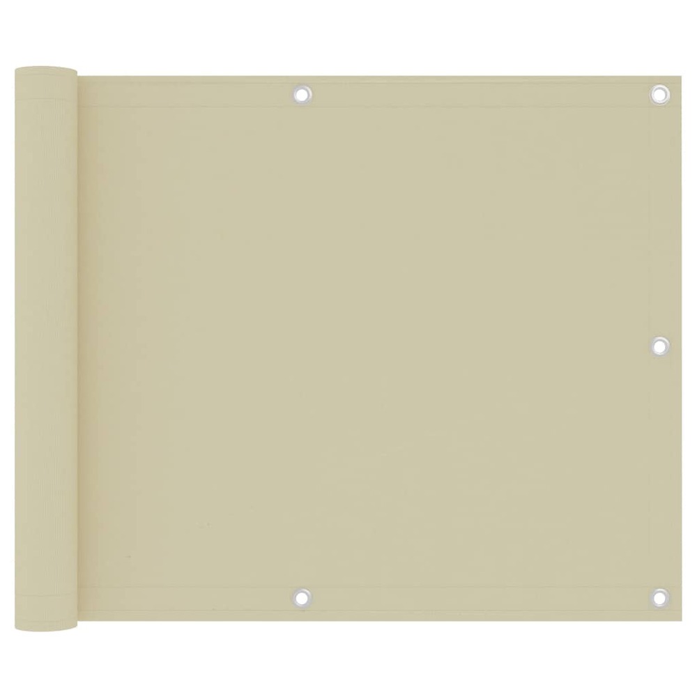 Écran de balcon crème 75x300 cm tissu oxford