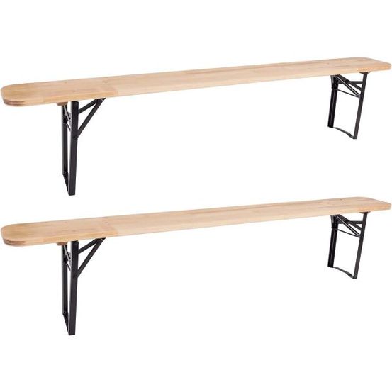 Banc de jardin pliable brasserie lot de 2