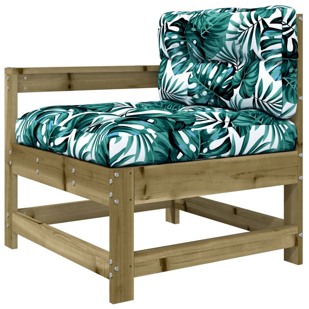 Chaise de jardin avec coussins bois de pin imprégné