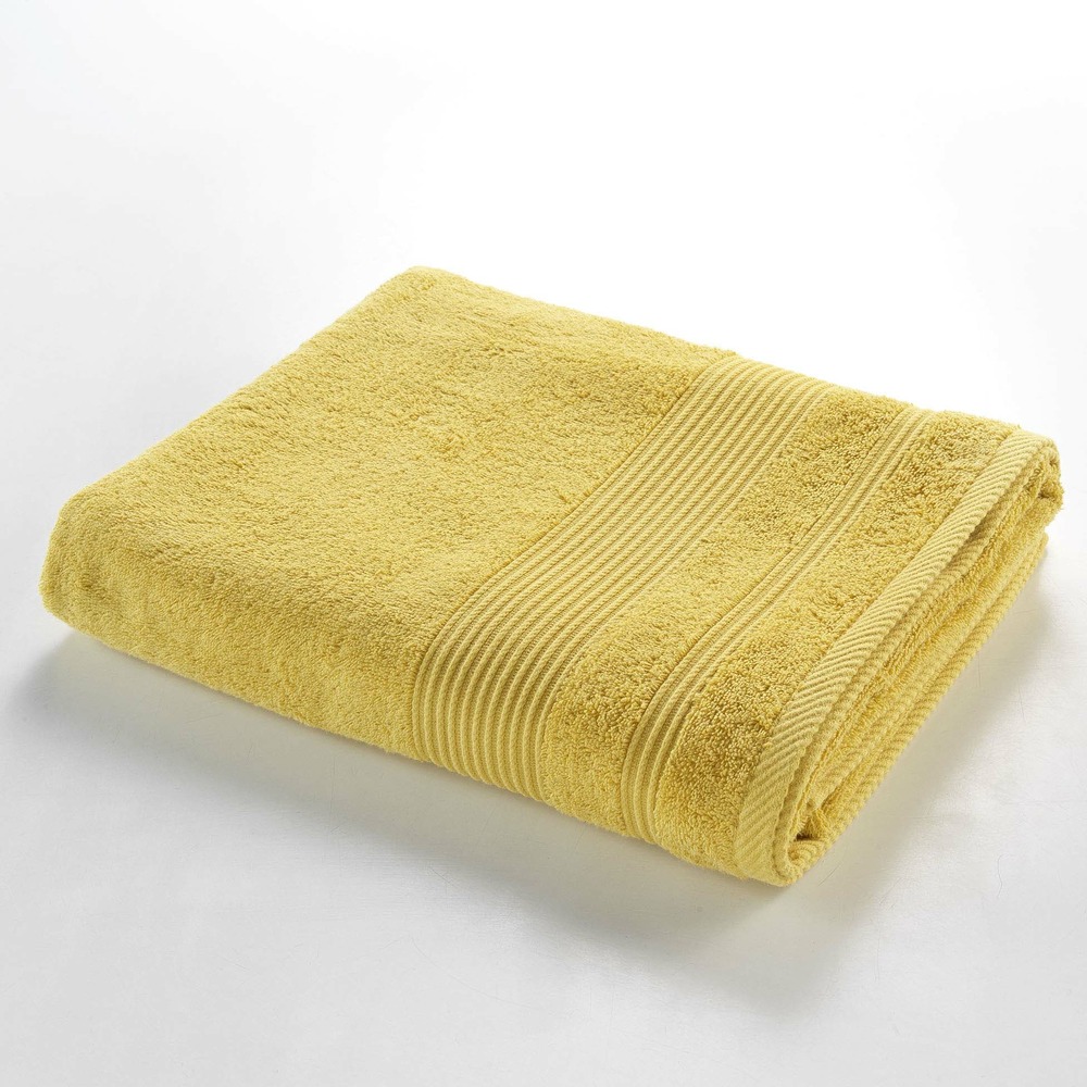 Serviette ou drap de bain 90 x 150 cm tendresse jaune