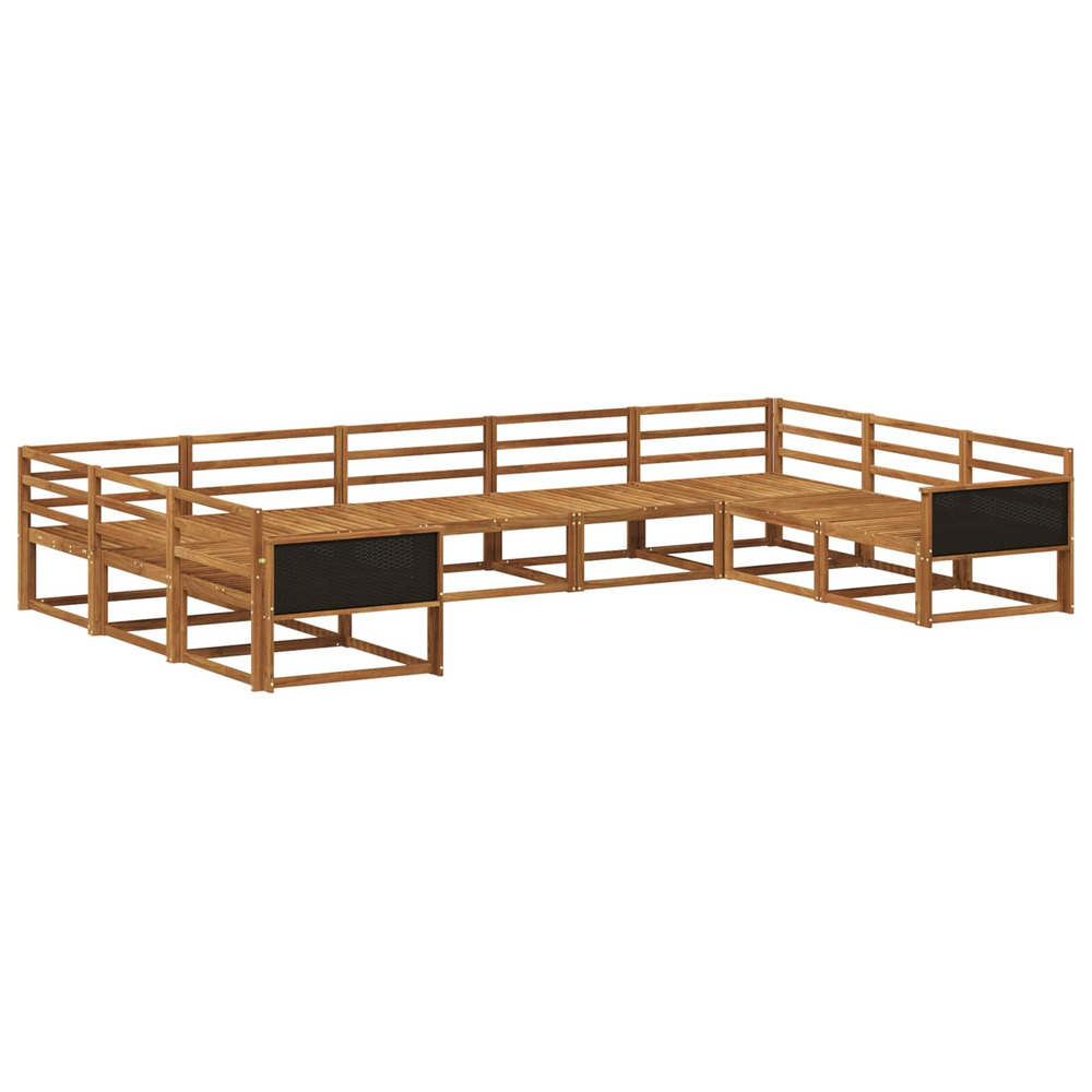 Ensemble de canapés d'extérieur 9 pcs naturel