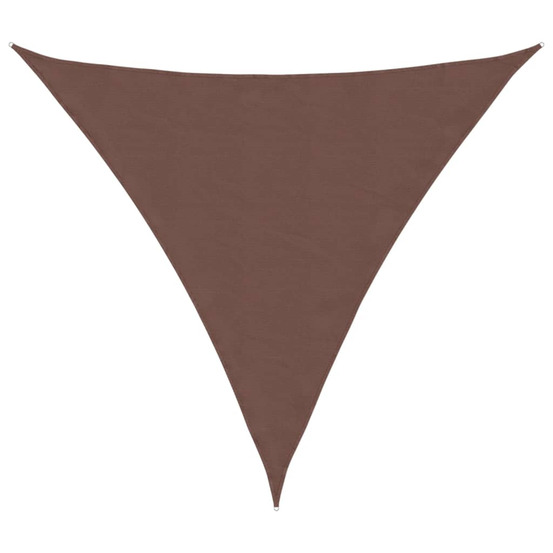 Voile de parasol tissu oxford triangulaire 4x4x4 m marron