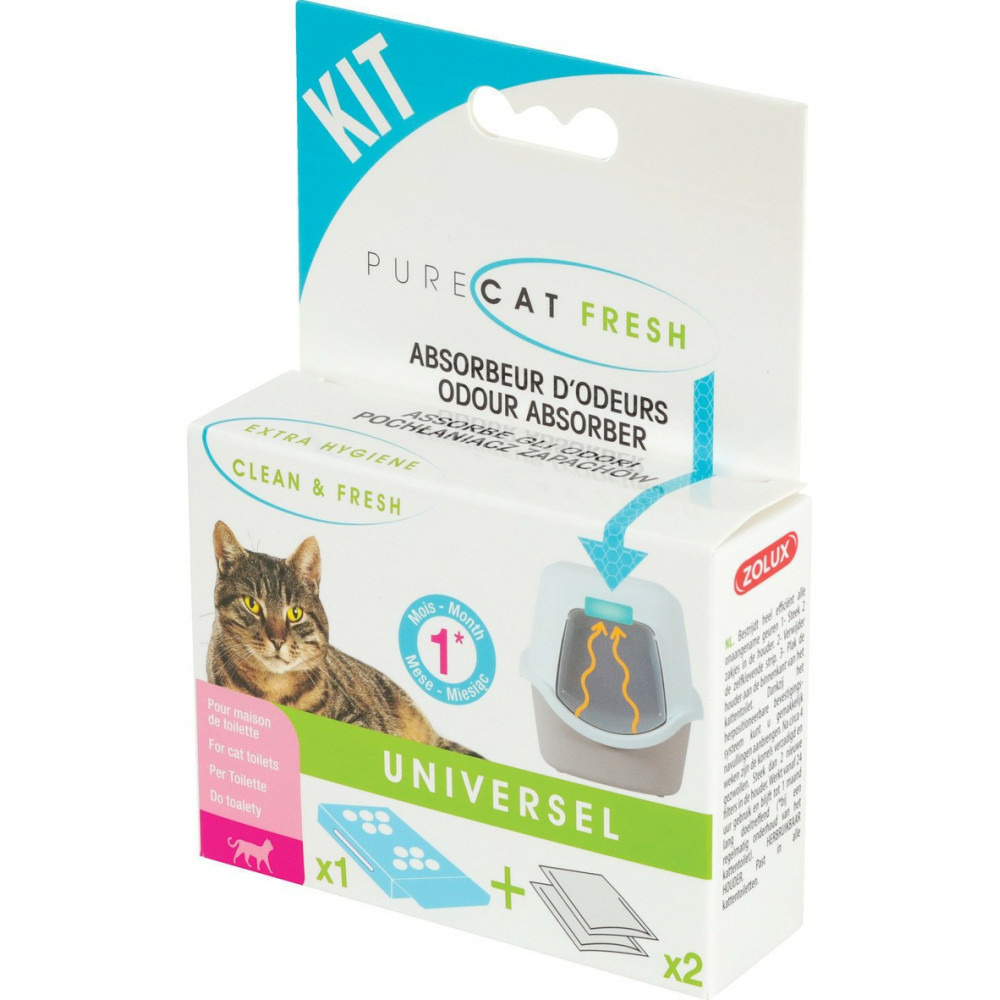 Filtre kit anti-odeurs pour maison de toilette de chat