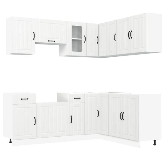 Ensemble d'armoires de cuisine 11 pcs kalmar bois d'ingénierie