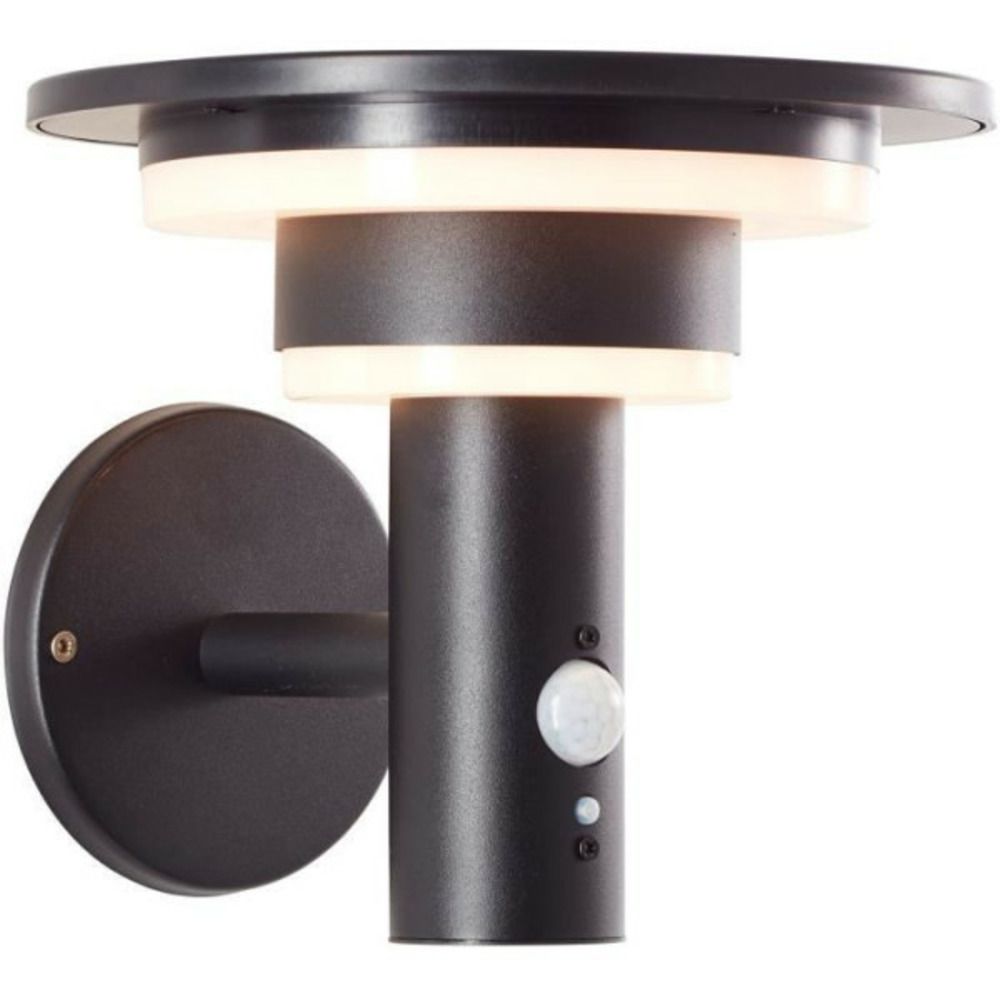 Applique extérieure - - garvina - led et solaire - détecteur de mouvement - acier inoxydable et plastique - 4 w - no