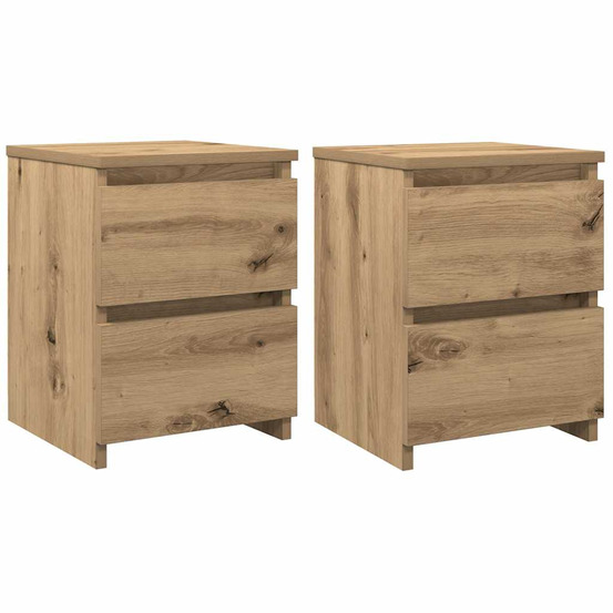 Tables de chevet 2 pcs chêne artisanal bois d'ingénierie