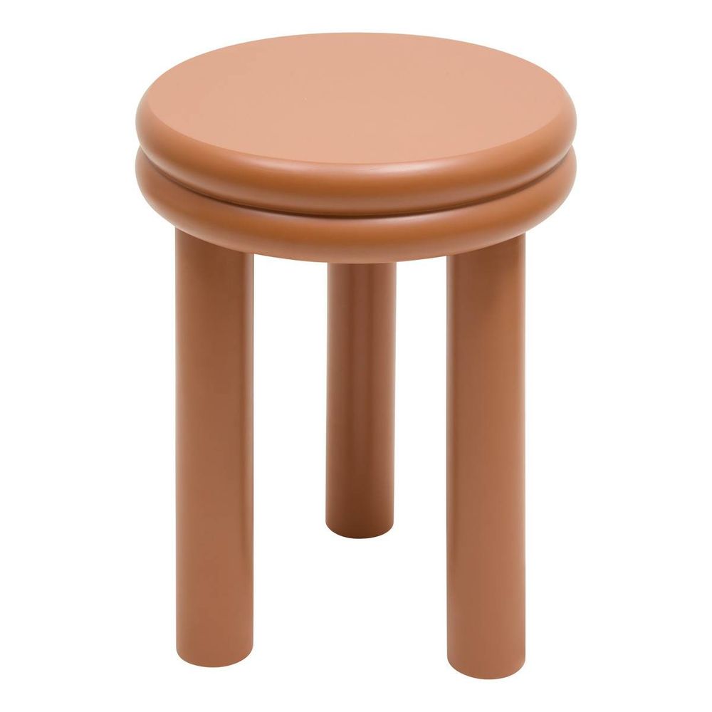 Table d'appoint plump ronde d.40cm orange