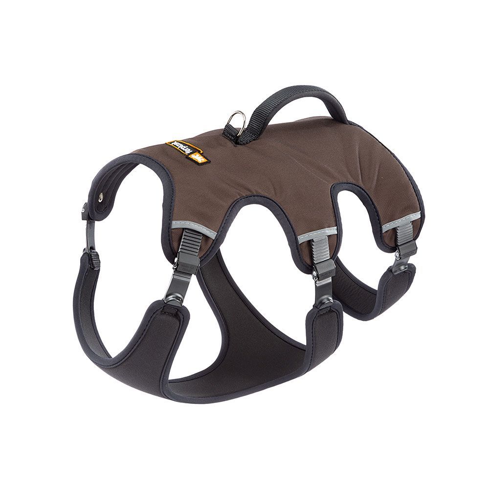 Ferplast harnais chien réglable s poitrail 46-56 cm avec poignée, marron