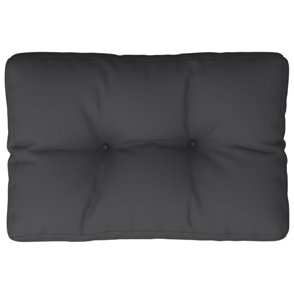Coussin de palette noir 50x40x12 cm tissu