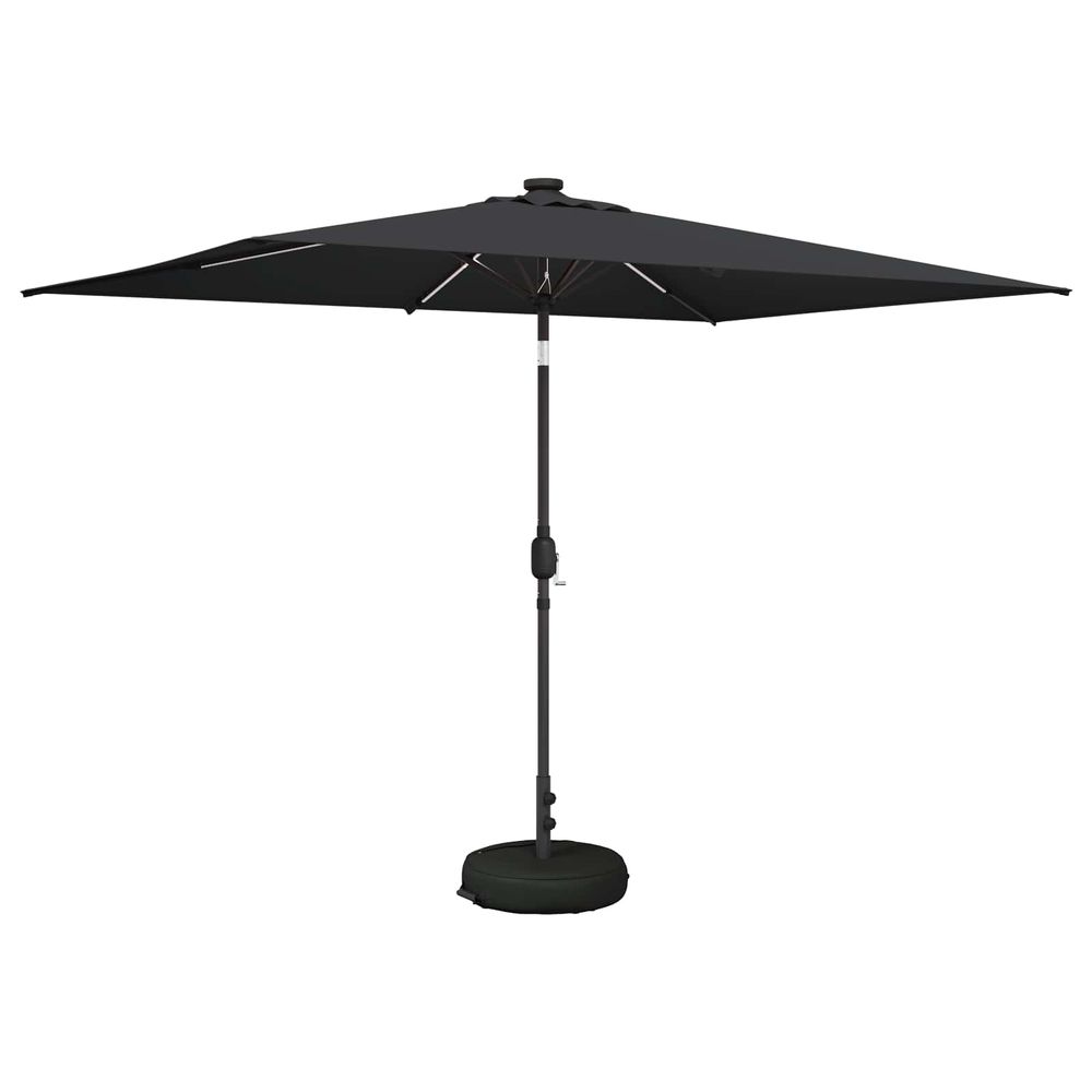 Parasol de jardin avec lumières led et base 200 x 300 cm