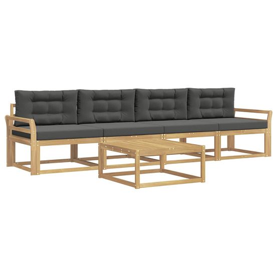 Ensemble de canapés d'extérieur 4 pc blanc et anthracite