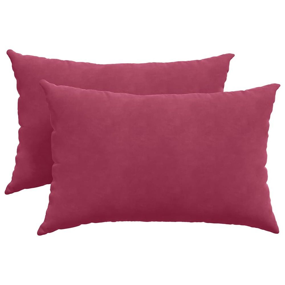 Coussins de canapé 2 pcs bordeaux 60 x 40 cm