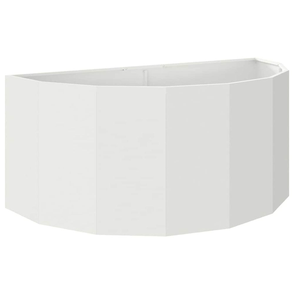 Jardinière blanc 120 x 60 x 50 cm acier