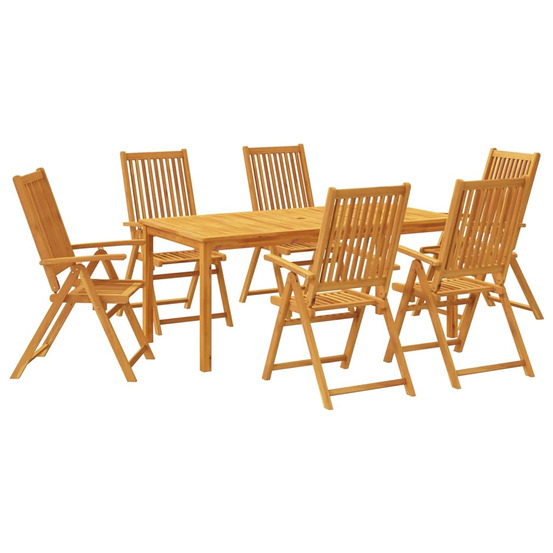 Ensemble à manger de jardin 7 pcs 180x90x75 cm bois d'acacia solide