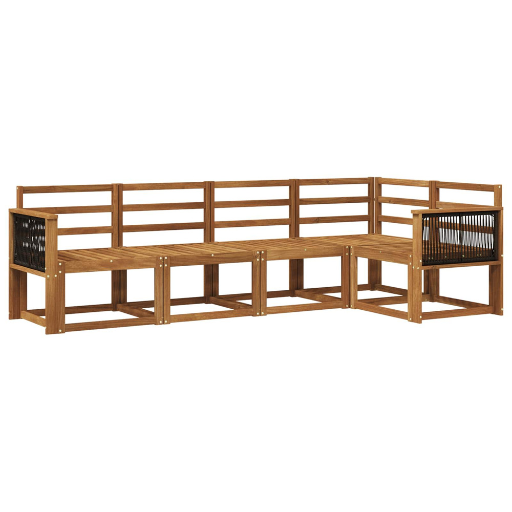 Ensemble de canapés d'extérieur 5 pcs naturel