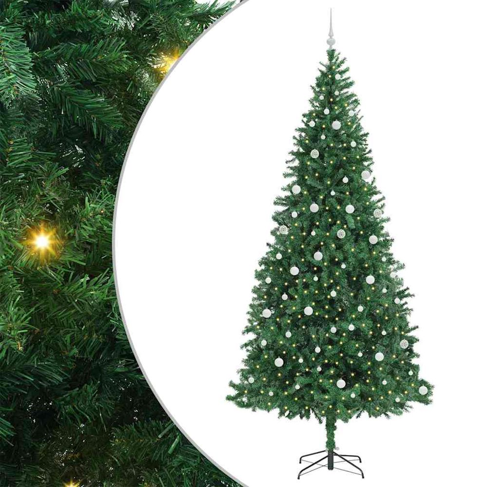 Sapin de noël artificiel vert 300 cm pvc, métal et plastique