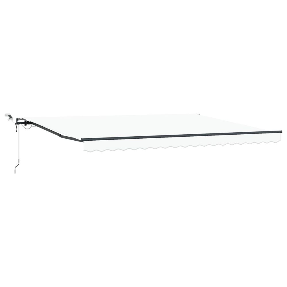 Auvent rétractable blanc 450 × 350 cm polyester