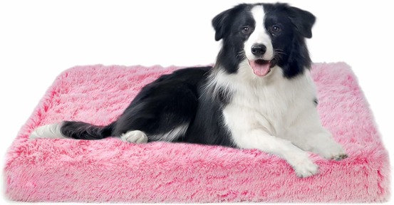 Panier grand chien, base antidérapante 100 x 60 x 10 cm rose