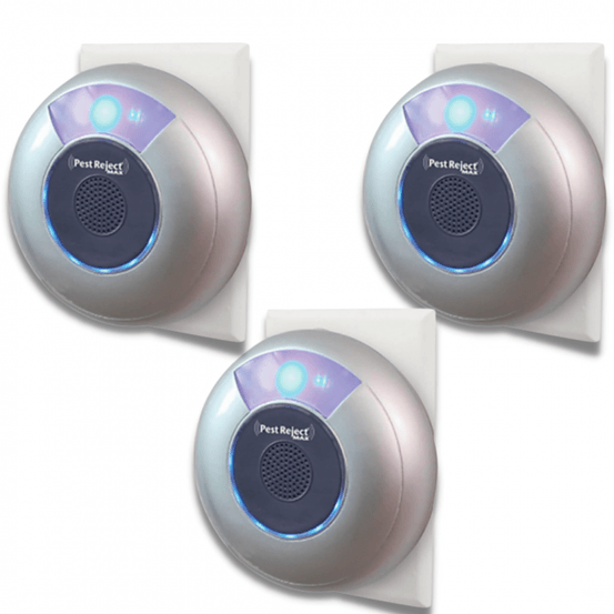 Pest reject max - lot de 3 - répulsif nuisibles - ultrasons et électrom