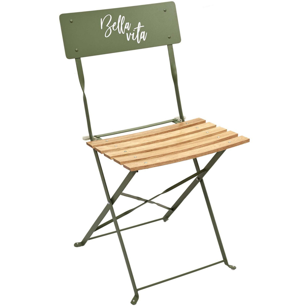 Chaise de jardin pliante bella vita vert kaki