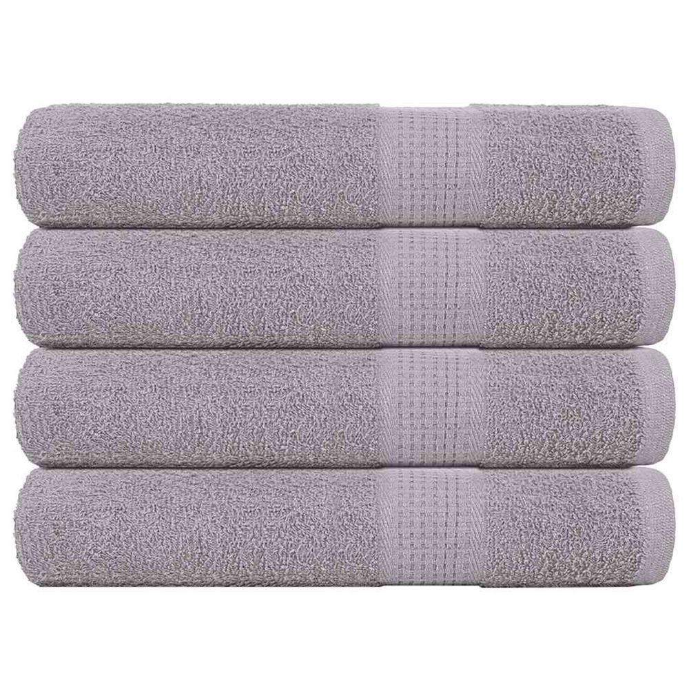 Serviettes de sauna frogn 4 pcs gris 80x200 cm 360 g/m²