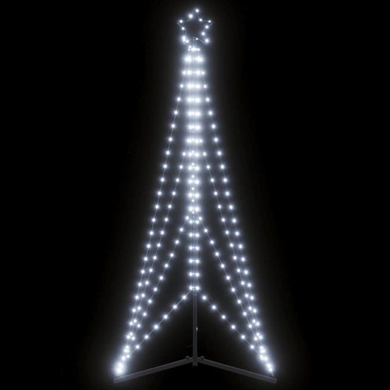 Sapin de noël lumineux en métal avec 363 led pour extérieur blanc froid 182 cm