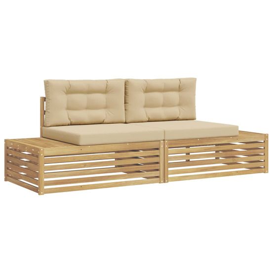 2 pc ensemble de canapés d'extérieur polyester blanc