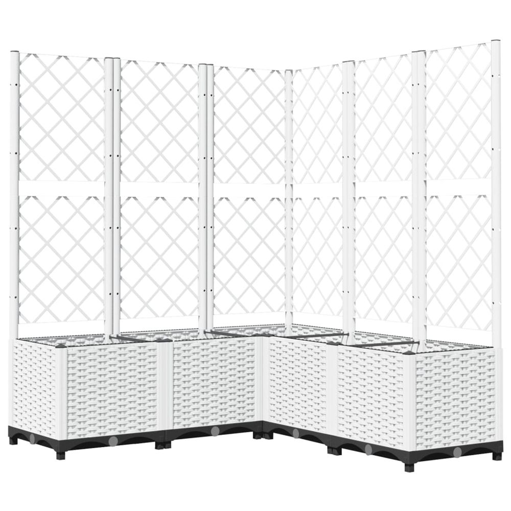 Cache-pot de jardin blanc 120 x 120 x 136 cm