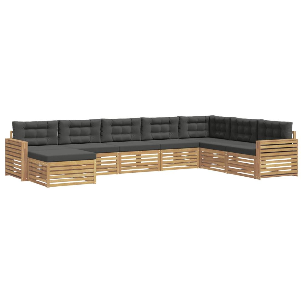 Ensemble de canapés d'extérieur 8 pc blanc et anthracite