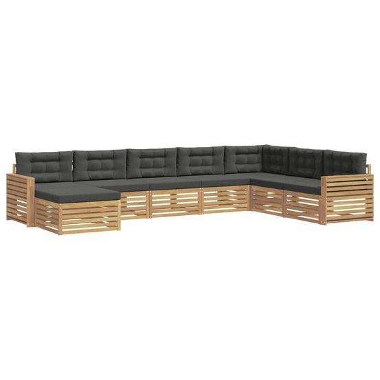 Ensemble de canapés d'extérieur 8 pc blanc et anthracite