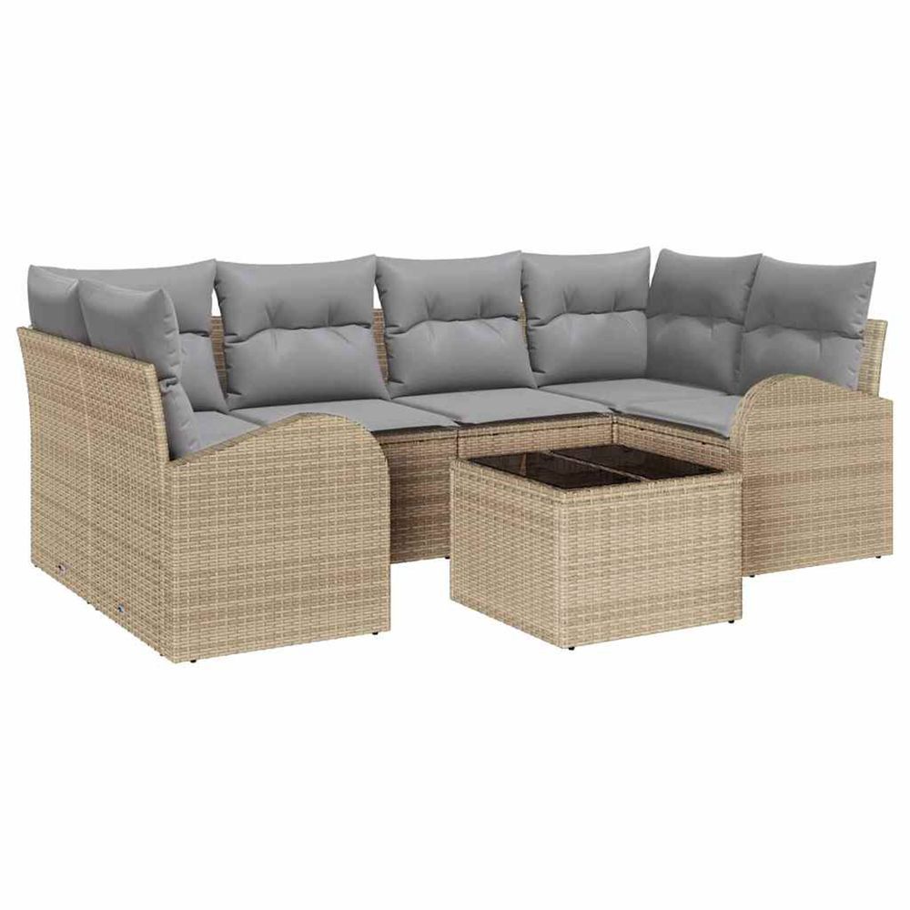 Ensemble de canapé de jardin 7 pc 6-nombre de places