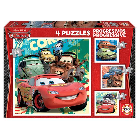 4 puzzles evolutifs - cars le film