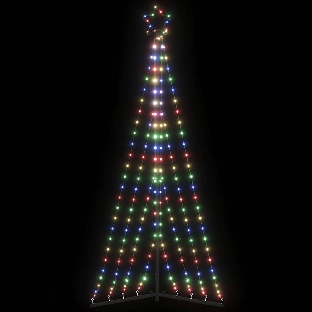 Sapin de noël lumineux led pour jardin 8 modes d'éclairage multicolore 187 cm