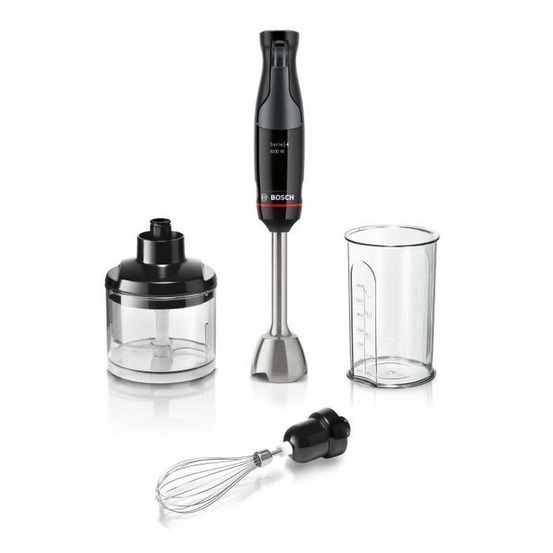 Mixeur plongeant 1000w, 4 lames aiguiseés, bol mélangeur, mini hachoir, fouet, engrenage céramique