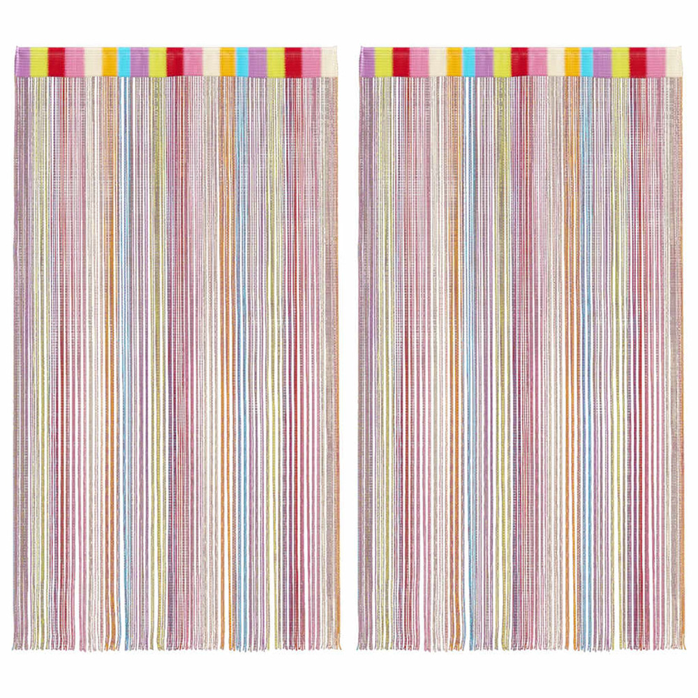 Rideau en fils 2 pcs 140 x 250 cm multicolore