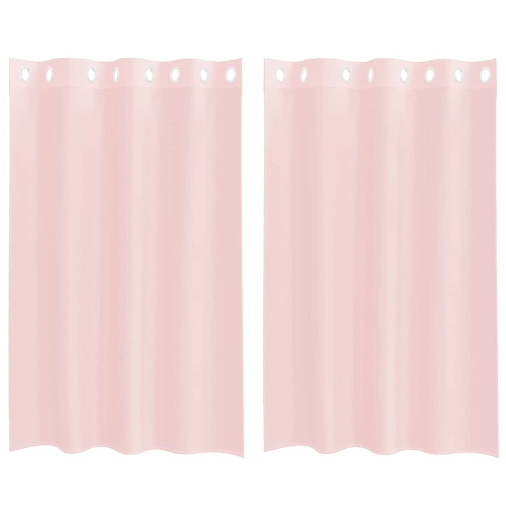 Rideaux en voile avec œillets 2 pcs rose clair 140x175 cm