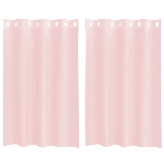 Rideaux en voile avec œillets 2 pcs rose clair 140x175 cm