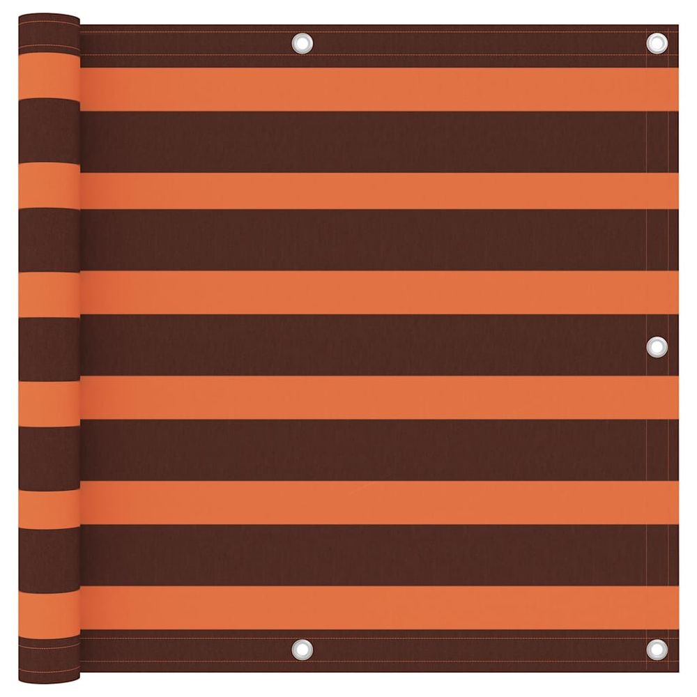 Écran de balcon orange et marron 90x300 cm tissu oxford