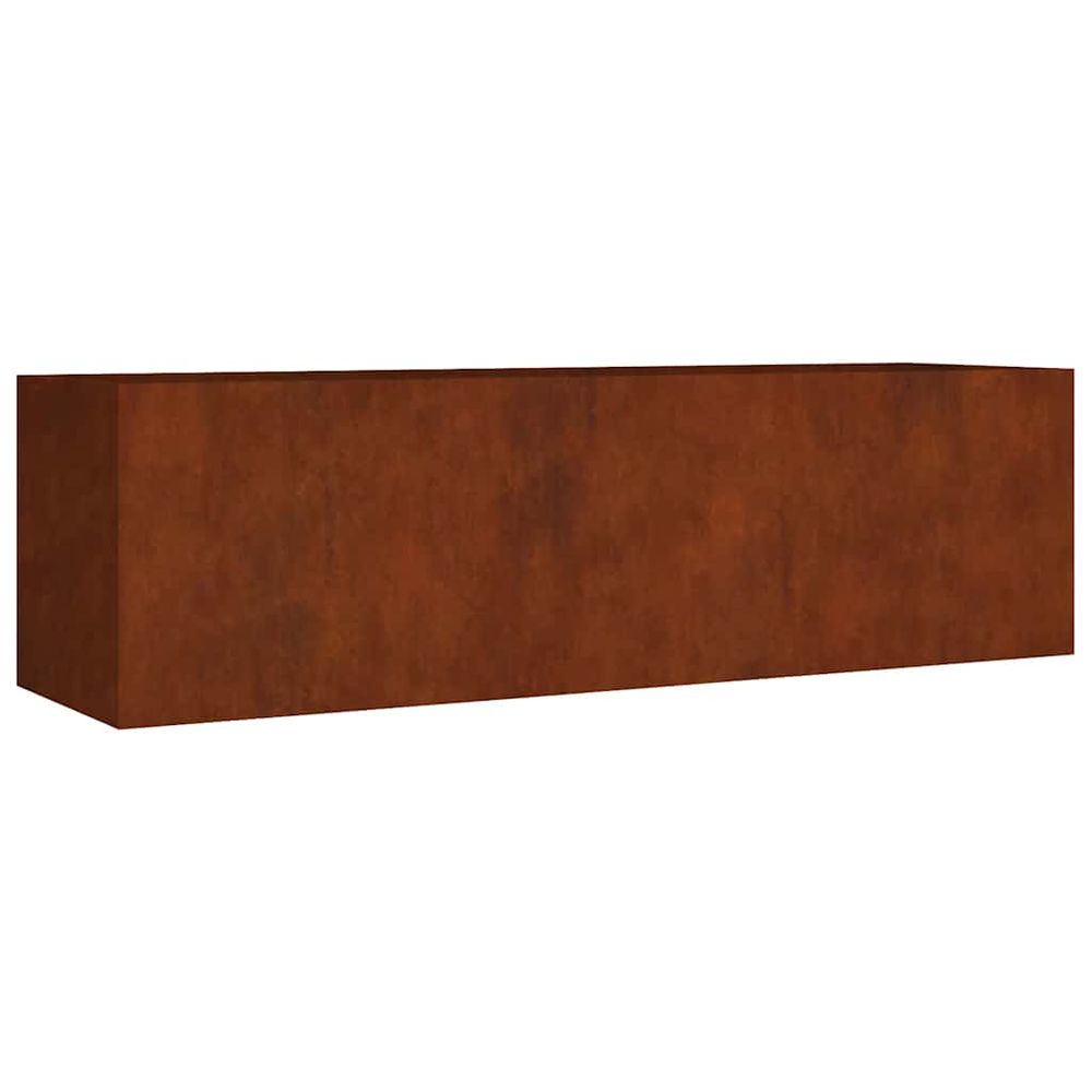 Lit surélevé de jardin 280x80x80 cm acier corten
