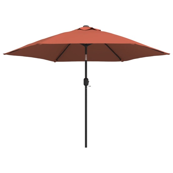 Parasol d'extérieur avec mât métallique terre cuite 300 cm